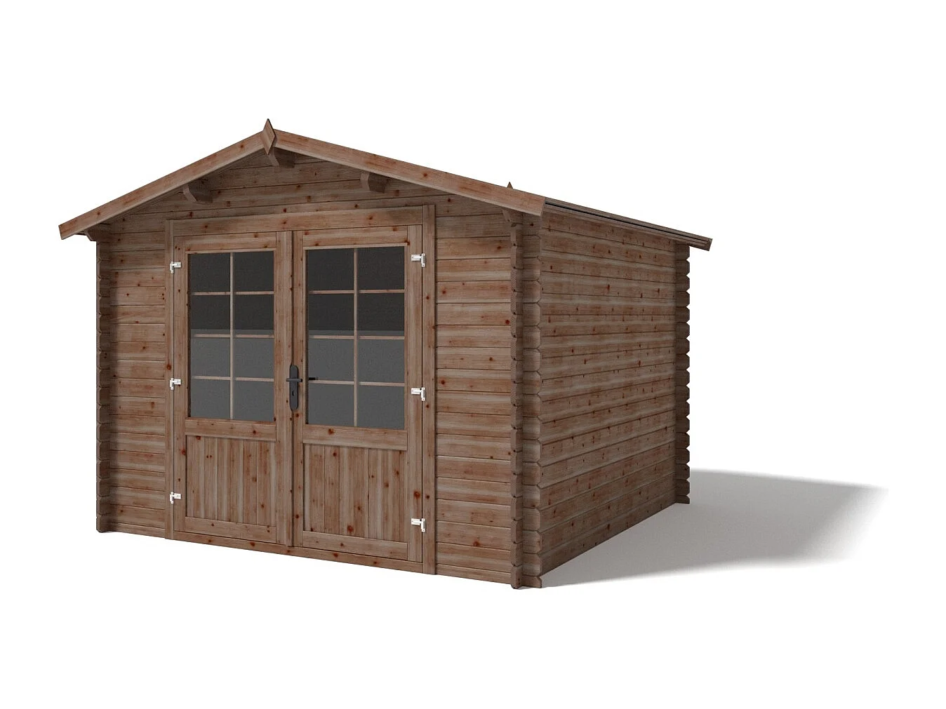 Casetta da giardino in legno - 9.00m2 - 3.00x3.00m - impregnata - 28mm - colore: marrone - DOM427 - ALTANKA