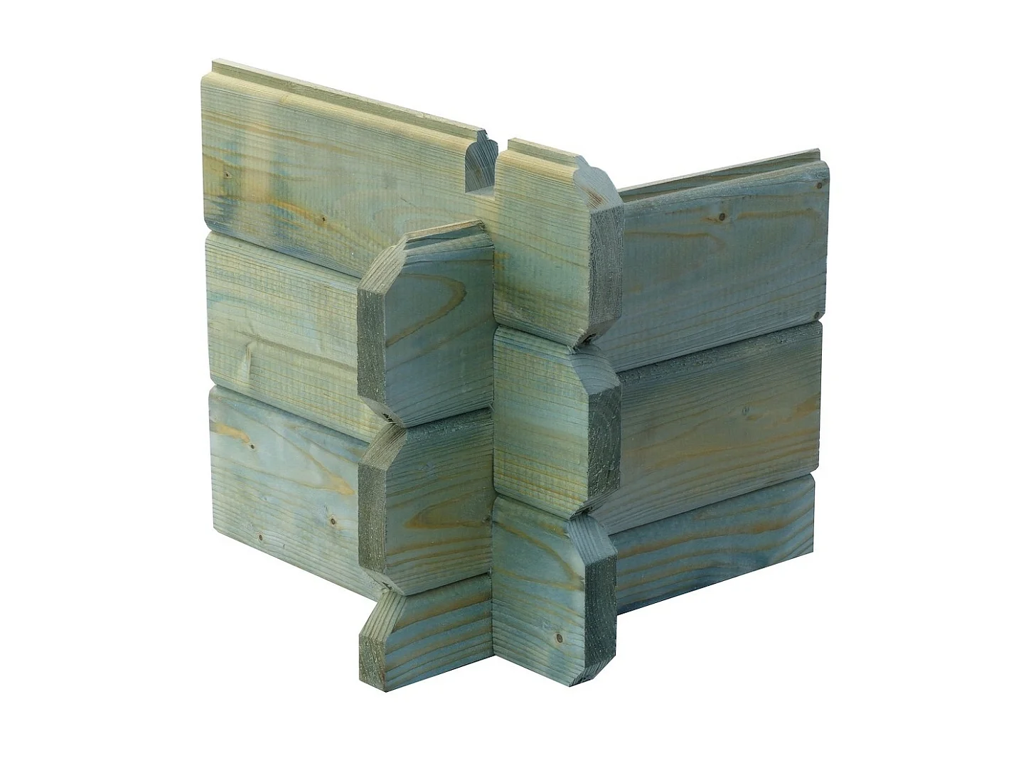 Abri de jardin en bois - 9m2 - 3x3m - Traité - Ep. 28mm - Couleur: vert - DOM458 - ALTANKA