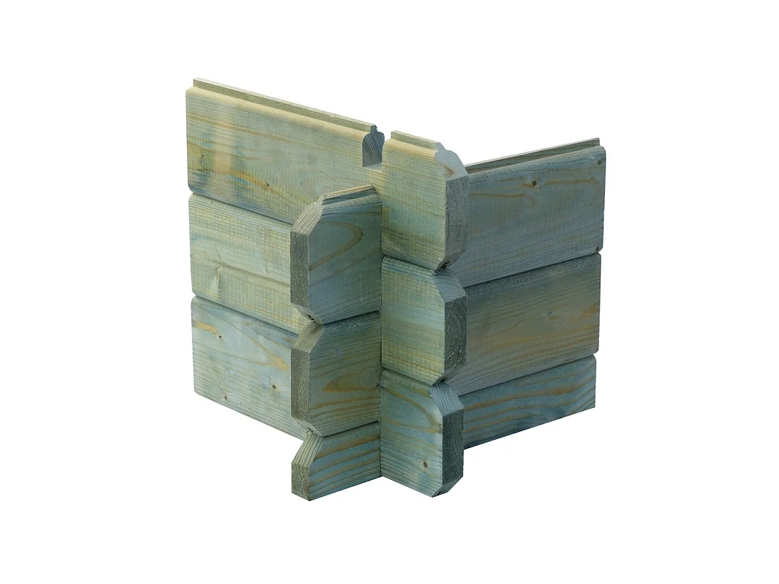 Abri de jardin en bois - 9m2 - 3x3m - Traité - Ep. 28mm - Couleur: vert - DOM458 - ALTANKA