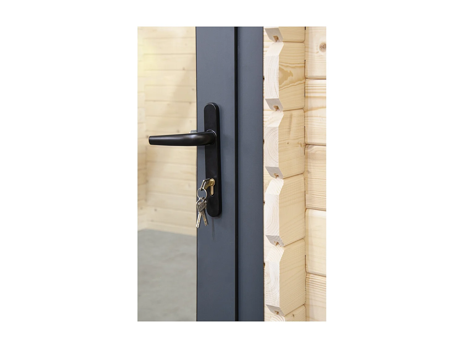 Abri de jardin en bois - 17.4m2 - 5.79x3m - Ep. 28mm - Couleur: naturel - DOM640 - ALTANKA