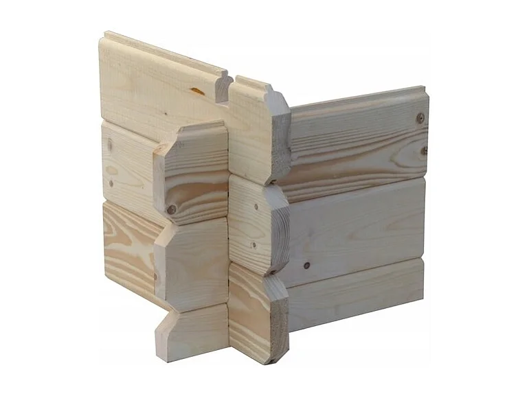 Casetta da giardino in legno con veranda e tettoia - 18.00m2 - 3.00x3.00m - 28mm - colore: naturale - DOM531+DOM394+DOM395+POD04 - ALTANKA