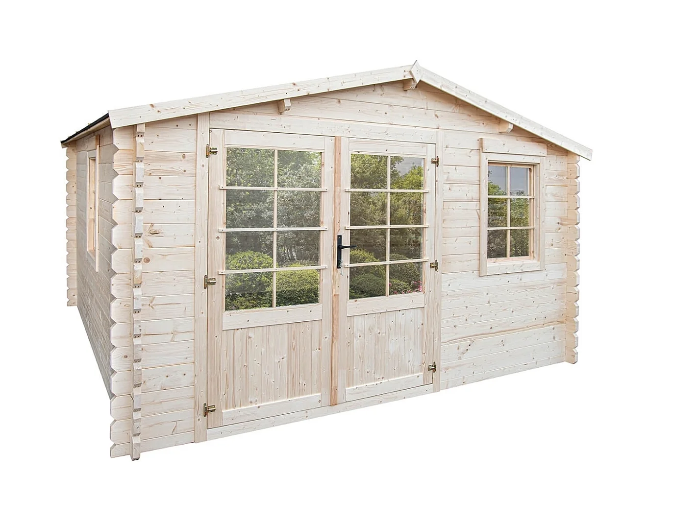 Casetta da giardino in legno - 15.21m2 - 3.9x3.9m - 40mm - colore: naturale - DOM658 - ALTANKA
