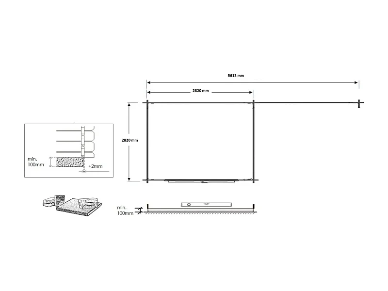 Casetta da giardino in legno - 17.40m2 - 5.79x3.00m - 28mm - colore: naturale - DOM639 - ALTANKA