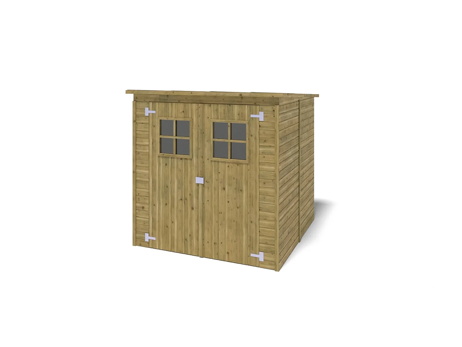 Abri de jardin en bois 3.42 m2 - 1.9x1.8 m - traité - Couleur: vert - DOM10 - ALTANKA