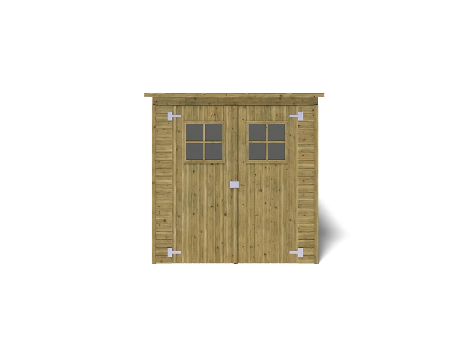 Abri de jardin en bois 3.42 m2 - 1.9x1.8 m - traité - Couleur: vert - DOM10 - ALTANKA