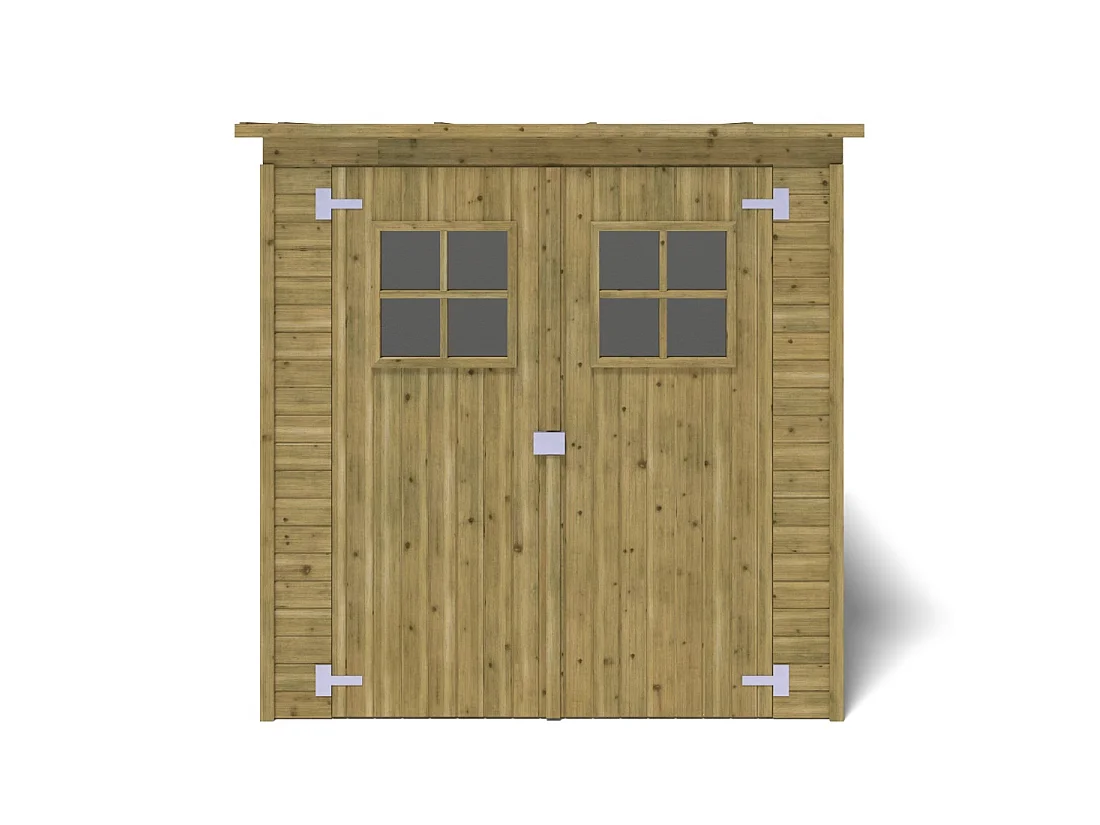Casetta da giardino in legno 3.42 m2 - 1.9x1.8 m - 12.5 mm - Impregnata - DOM10 - ALTANKA