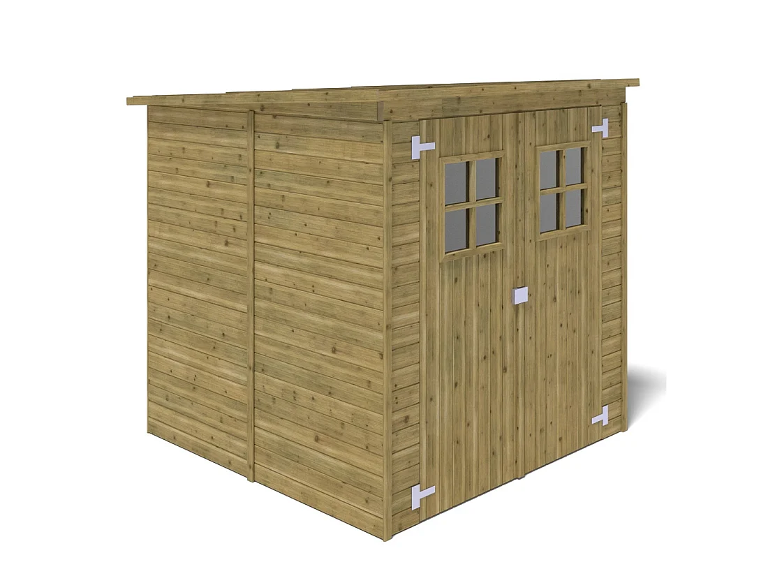 Casetta da giardino in legno 3.42 m2 - 1.9x1.8 m - 12.5 mm - Impregnata - DOM10 - ALTANKA
