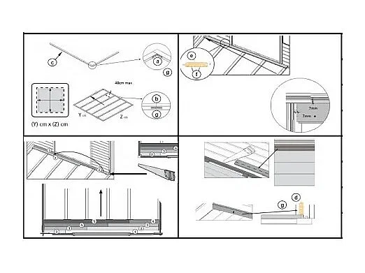 Abri de jardin en bois - 4x3 m + terrasse avec balustrade et avant-toit en bois - 24 m2 - Traité - DOM595+DOM541+DOM542+POD05 - ALTANKA