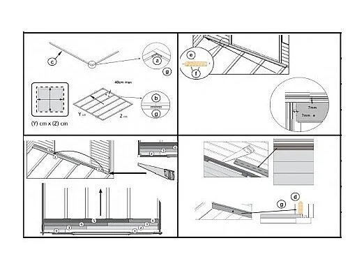 Abri de jardin en bois - 4x3 m + terrasse avec balustrade et avant-toit en bois - 24 m2 - Traité - DOM595+DOM541+DOM542+POD05 - ALTANKA