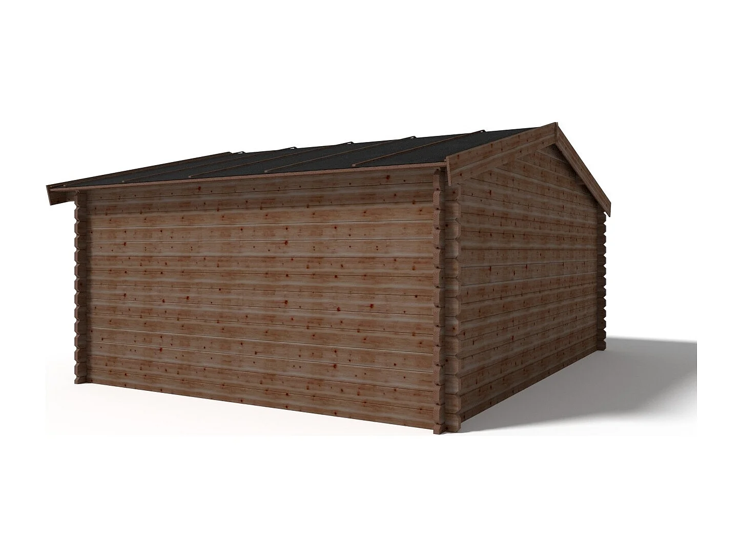 Abri de jardin en bois - 20m2 - 5x4m - Traité - Ep. 45mm - Couleur: marron - DOM376 - ALTANKA