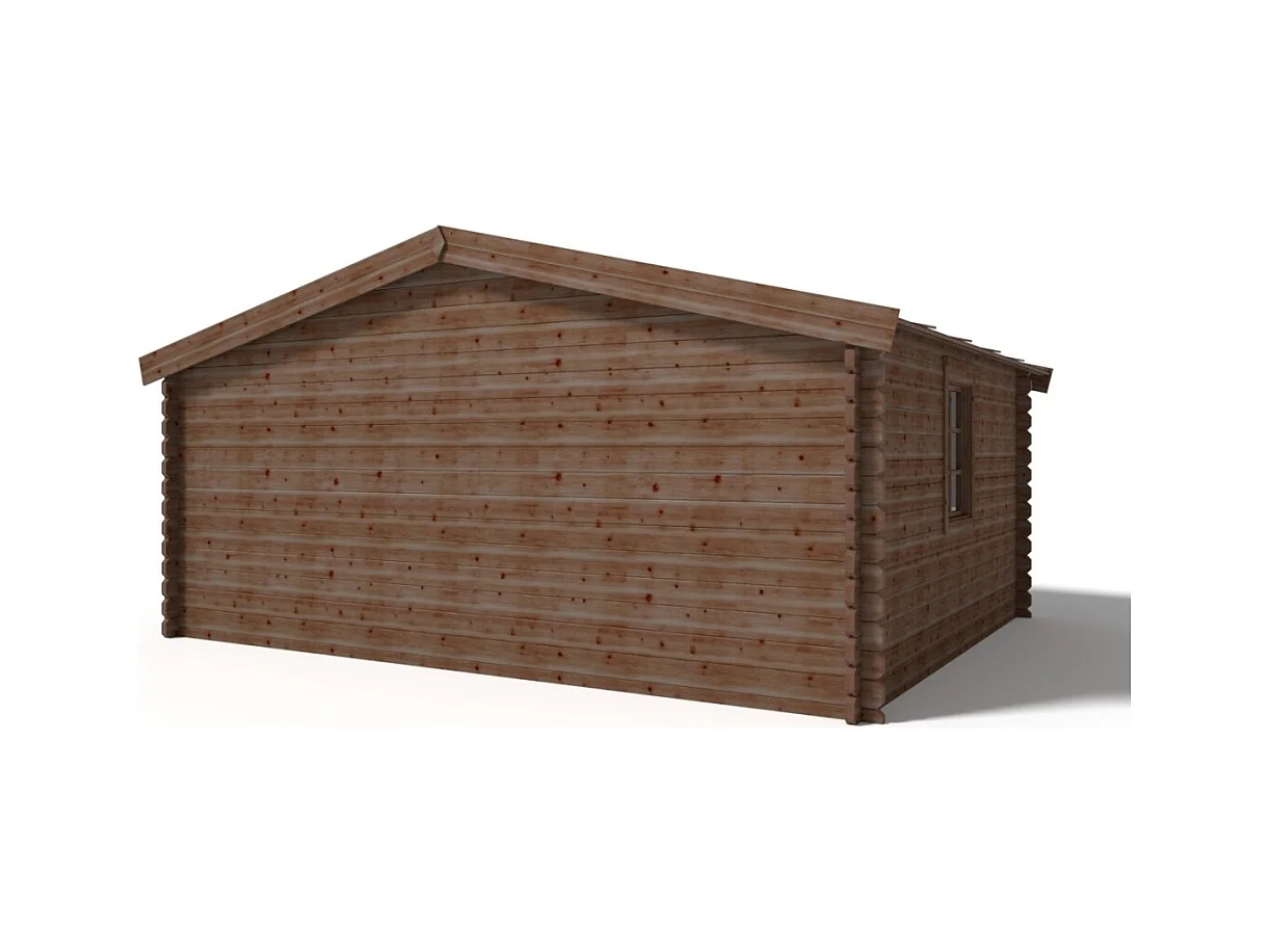 Abri de jardin en bois - 20m2 - 5x4m - Traité - Ep. 45mm - Couleur: marron - DOM376 - ALTANKA