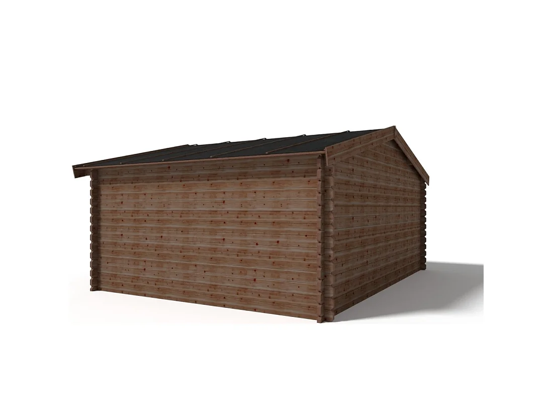 Casetta da giardino in legno - 20m2 - 5x4m - impregnata - 45mm - colore: marrone - DOM376 - ALTANKA