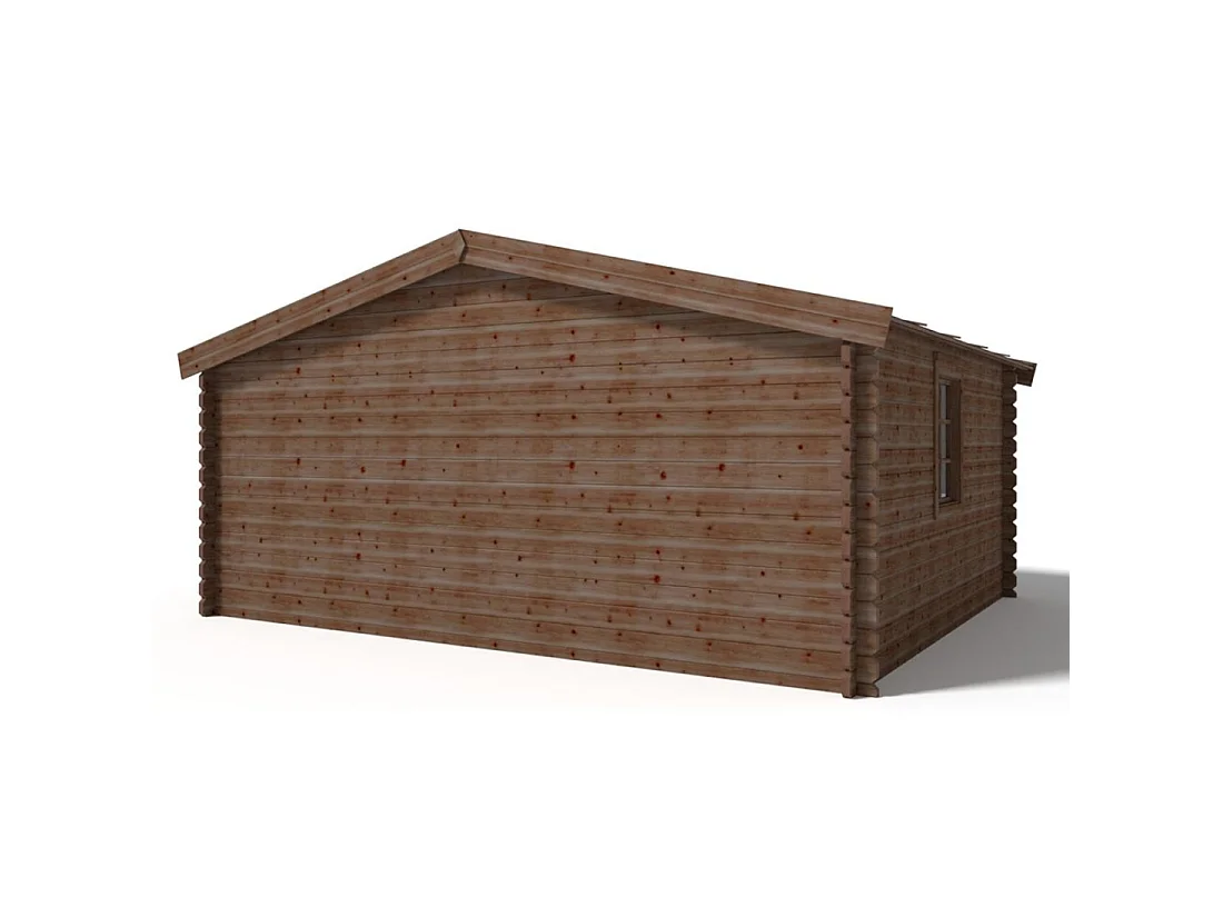 Casetta da giardino in legno - 20m2 - 5x4m - impregnata - 45mm - colore: marrone - DOM376 - ALTANKA