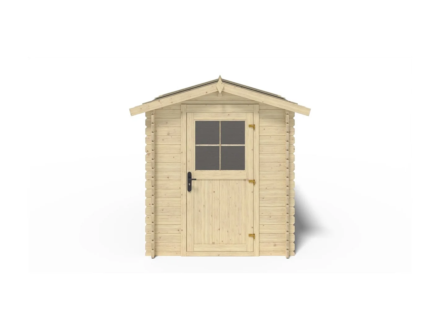 Abri de jardin en bois - 4.75m2 - 1.9x2.5m - Ep. 28mm - Couleur: naturel - DOM594 - ALTANKA