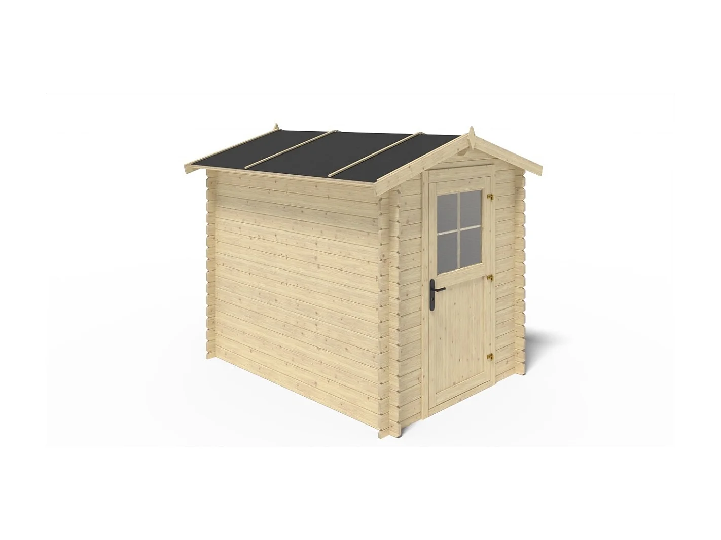 Abri de jardin en bois - 4.75m2 - 1.9x2.5m - Ep. 28mm - Couleur: naturel - DOM594 - ALTANKA