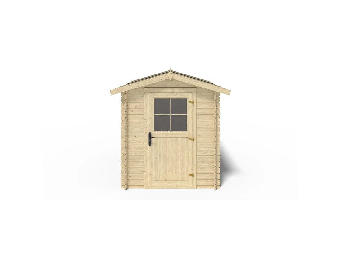 Abri de jardin en bois - 4.75m2 - 1.9x2.5m - Ep. 28mm - Couleur: naturel - DOM594 - ALTANKA