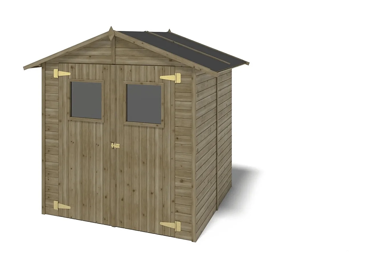 Casetta da giardino in legno 3.46 m2 - 1.90x1.82 m - 12.5 mm - Impregnata - DOM218 - ALTANKA