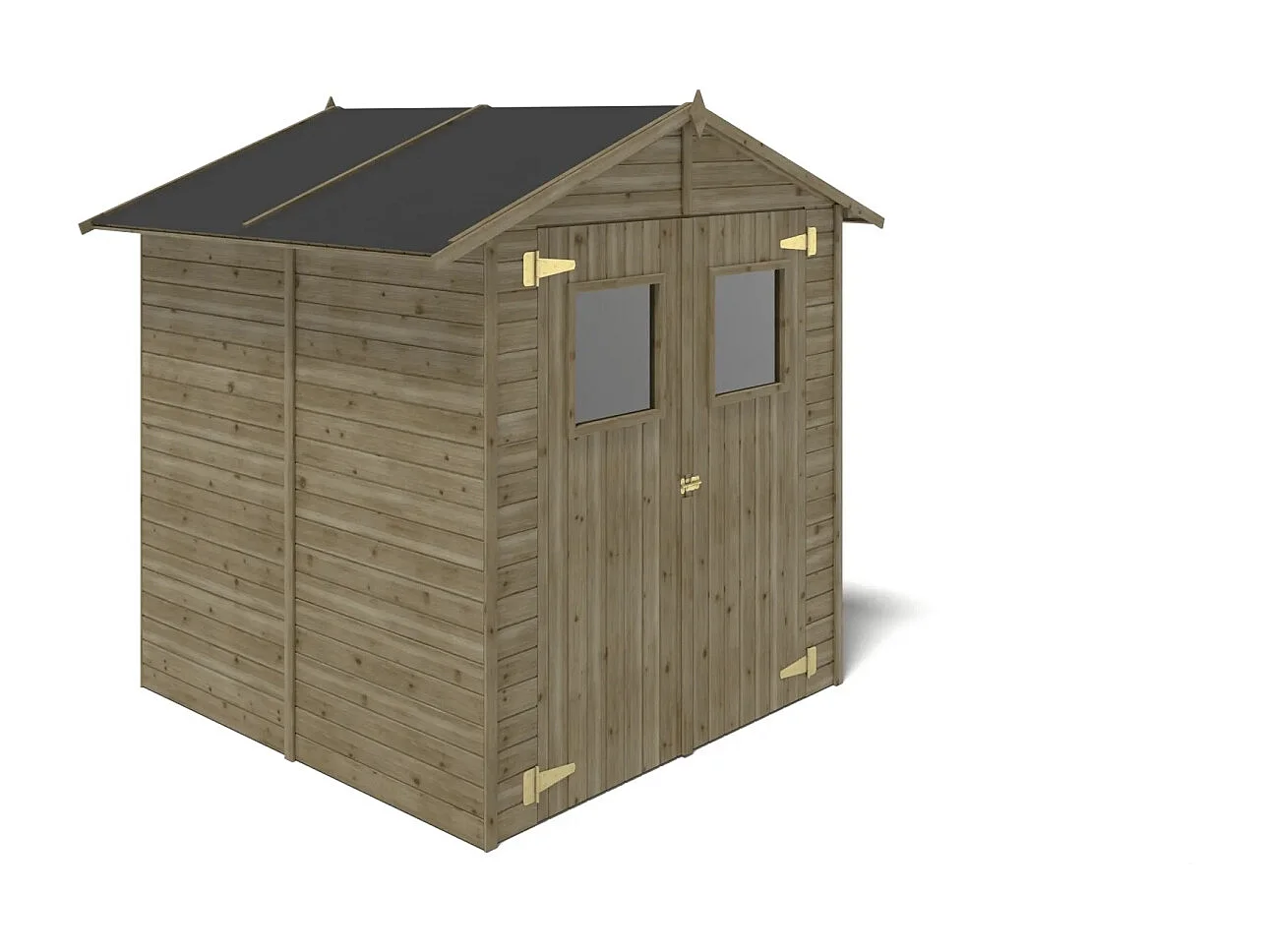 Casetta da giardino in legno 3.46 m2 - 1.90x1.82 m - 12.5 mm - Impregnata - DOM218 - ALTANKA