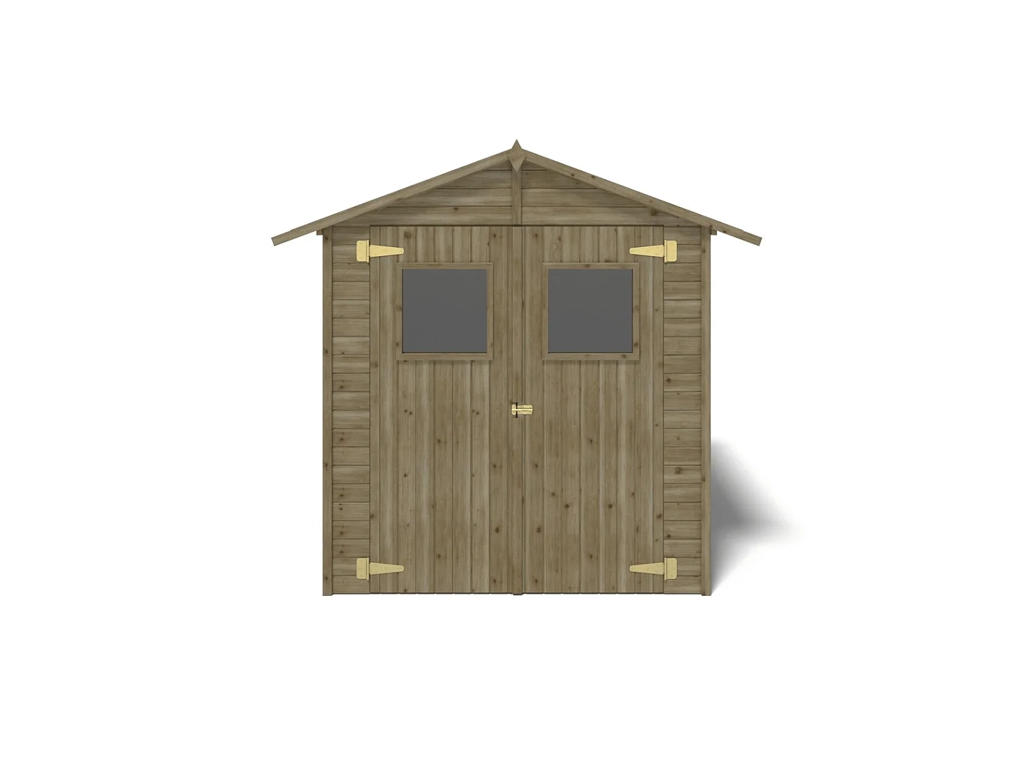 Abri de jardin en bois 3.46 m2 - 1.9x1.82 m - traité - Couleur: vert - DOM218 - ALTANKA
