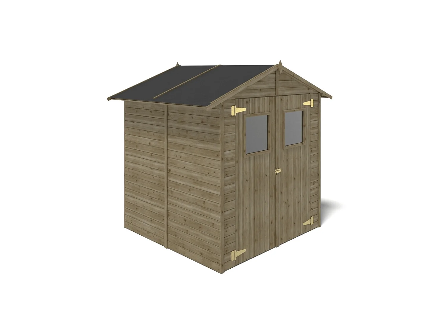 Abri de jardin en bois 3.46 m2 - 1.9x1.82 m - traité - Couleur: vert - DOM218 - ALTANKA