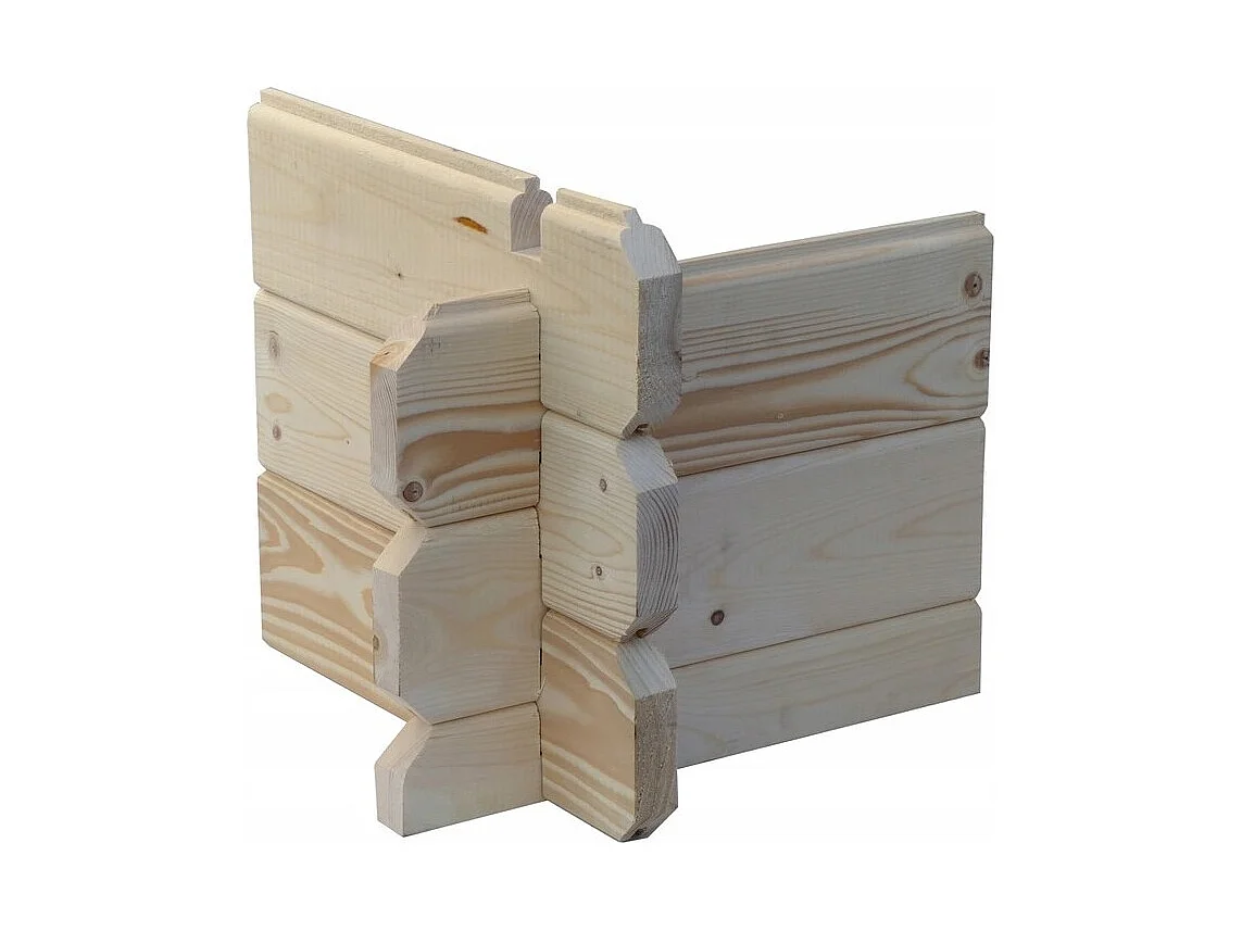 Abri de jardin en bois - 3x2 m + terrasse avec balustrade et avant-toit en bois - 15 m2 - DOM420+DOM394+DOM395+POD04 - ALTANKA