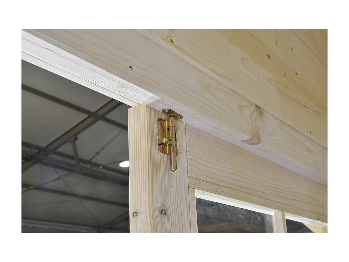 Abri de jardin en bois - 11.7m2 - 3.9x3m - Ep. 34mm - Couleur: naturel - DOM561 - ALTANKA