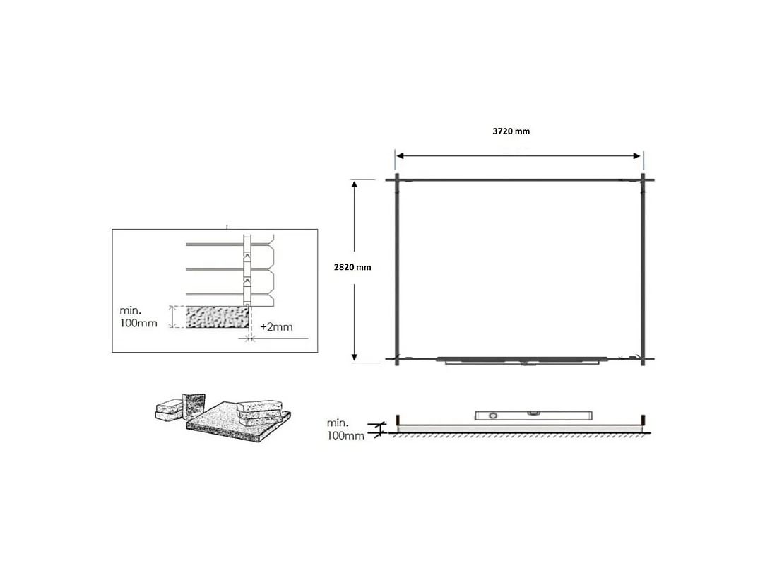 Casetta da giardino in legno - 11.7m2 - 3.9x3m - 34mm - colore: naturale - DOM561 - ALTANKA