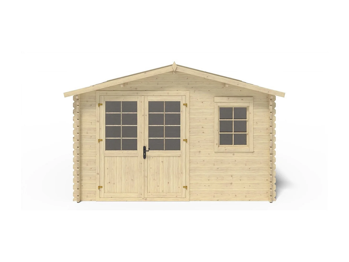Abri de jardin en bois - 16m2 - 4x4m - Ep. 40mm - Couleur: naturel - DOM611 - ALTANKA