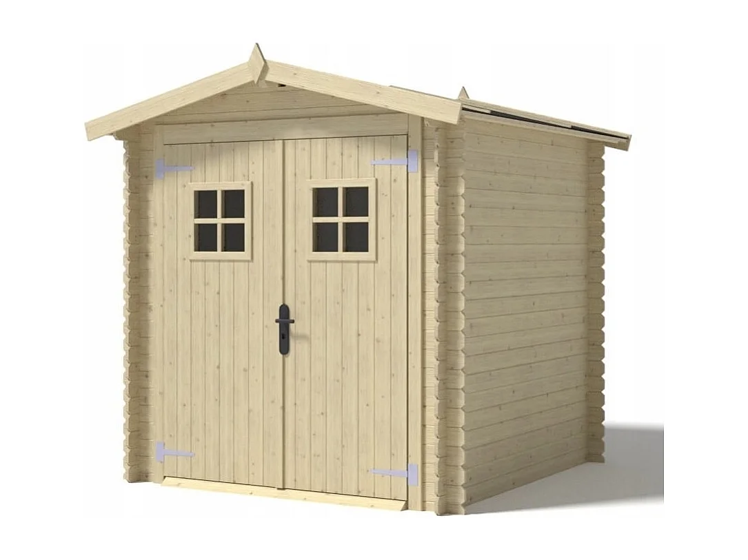 Abri de jardin en bois - 4m2 - 2x2m - Ep. 19mm - Couleur: naturel - DOM565 - ALTANKA
