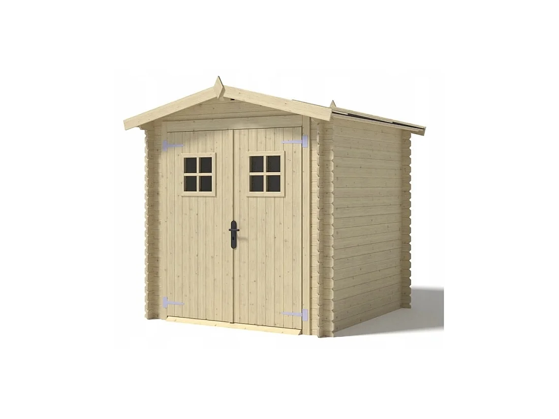 Abri de jardin en bois - 4m2 - 2x2m - Ep. 19mm - Couleur: naturel - DOM565 - ALTANKA