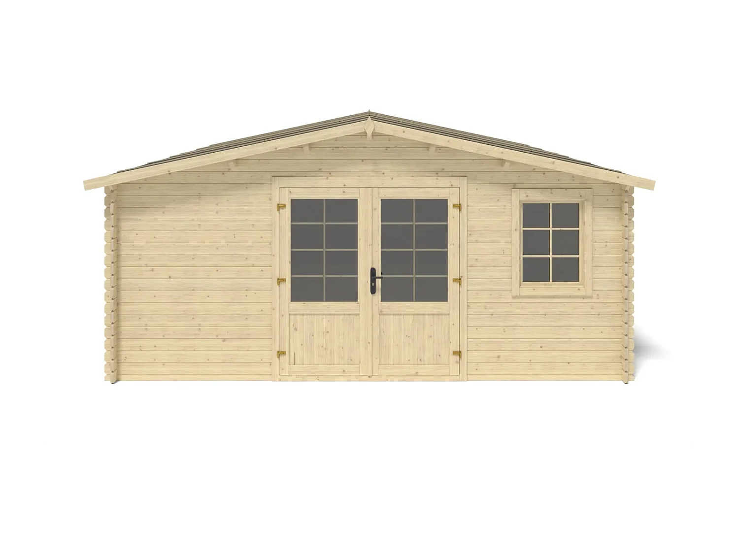 Casetta da giardino in legno - 25.00m2 - 5.00x5.00m - 28mm - colore: naturale - DOM591 - ALTANKA