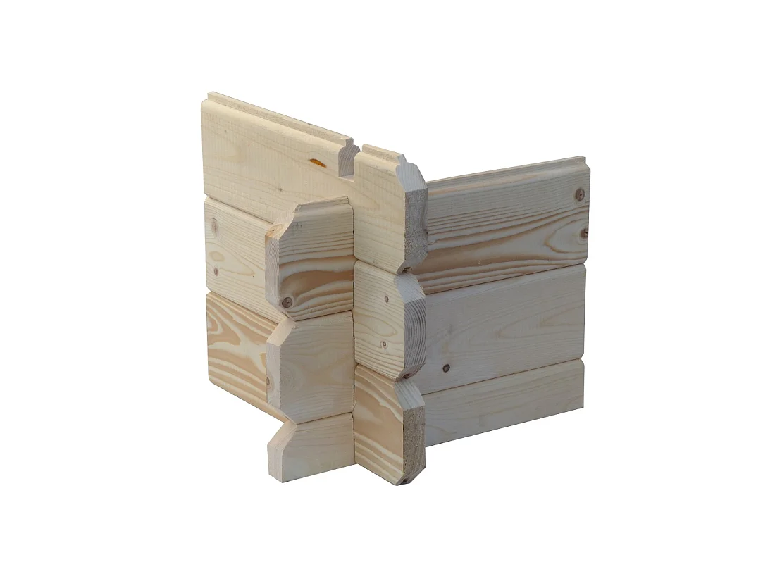 Abri de jardin en bois - 25m2 - 5x5m - Ep. 28mm - Couleur: naturel - DOM591 - ALTANKA