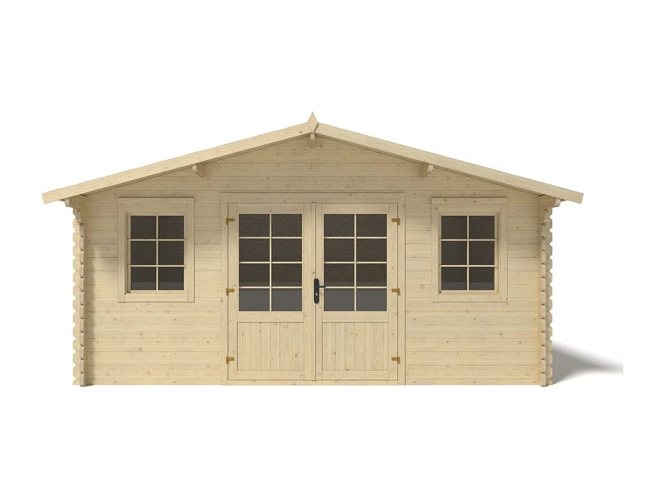 Abri de jardin en bois - 19.2m2 - 4.8x4m - Ep. 40mm - Couleur: naturel - DOM370 - ALTANKA