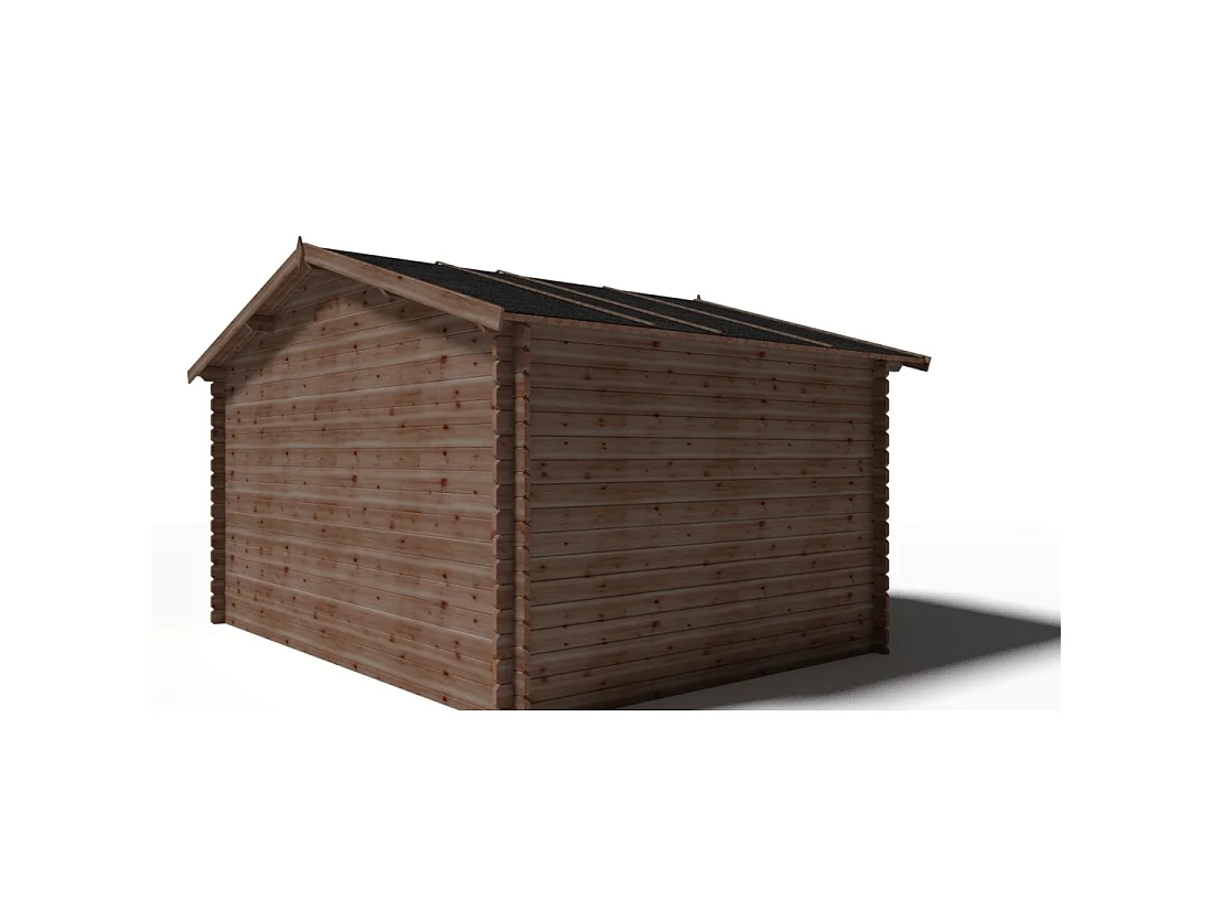 Casetta da giardino in legno - 11.7m2 - 3.9x3m - impregnata - 34mm - colore: marrone - DOM562 - ALTANKA