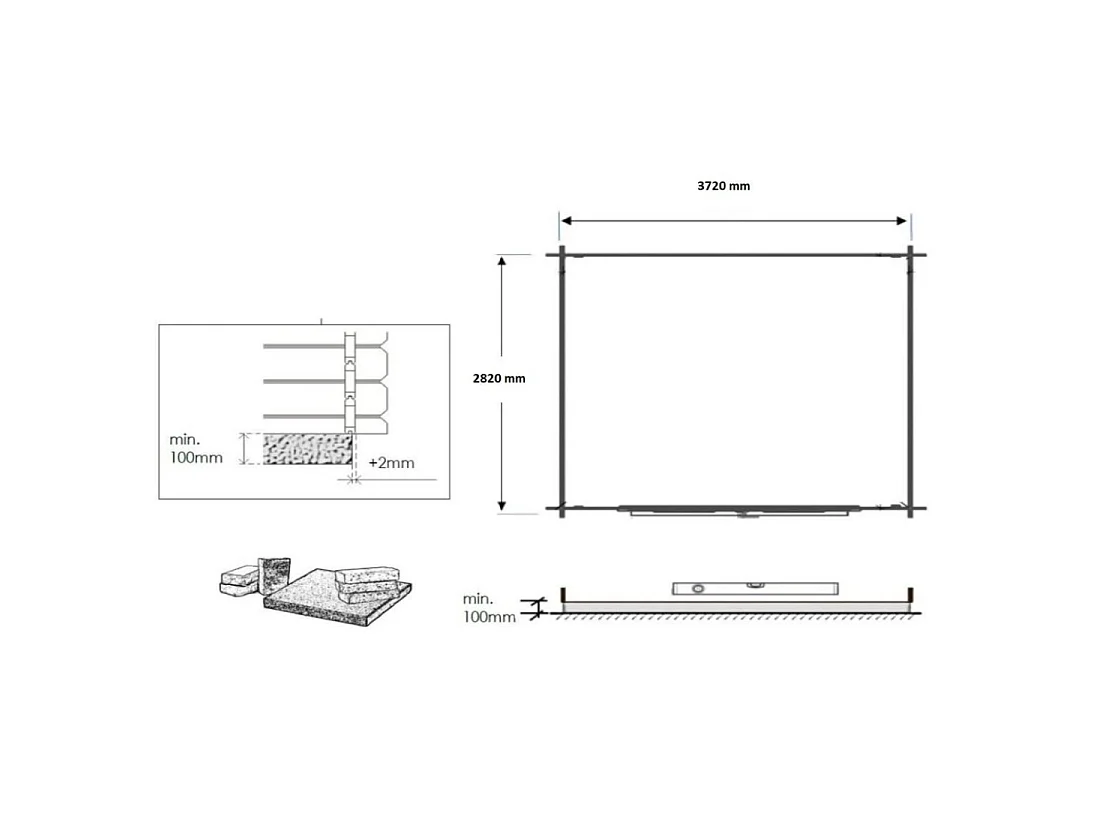 Casetta da giardino in legno - 11.7m2 - 3.9x3m - impregnata - 34mm - colore: marrone - DOM562 - ALTANKA