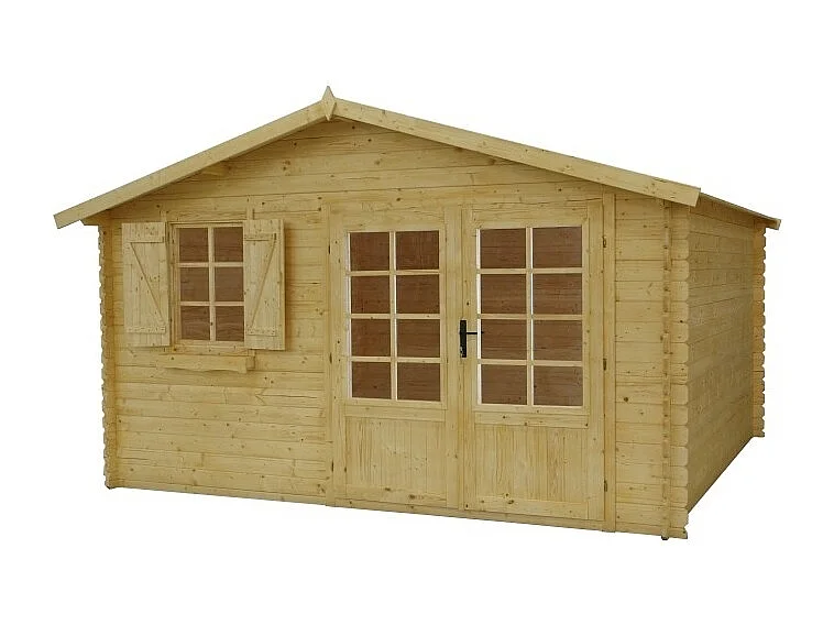 Casetta da giardino in legno - 16.00m2 - 4.00x4.00m - 28mm - colore: naturale - DOM130 - ALTANKA