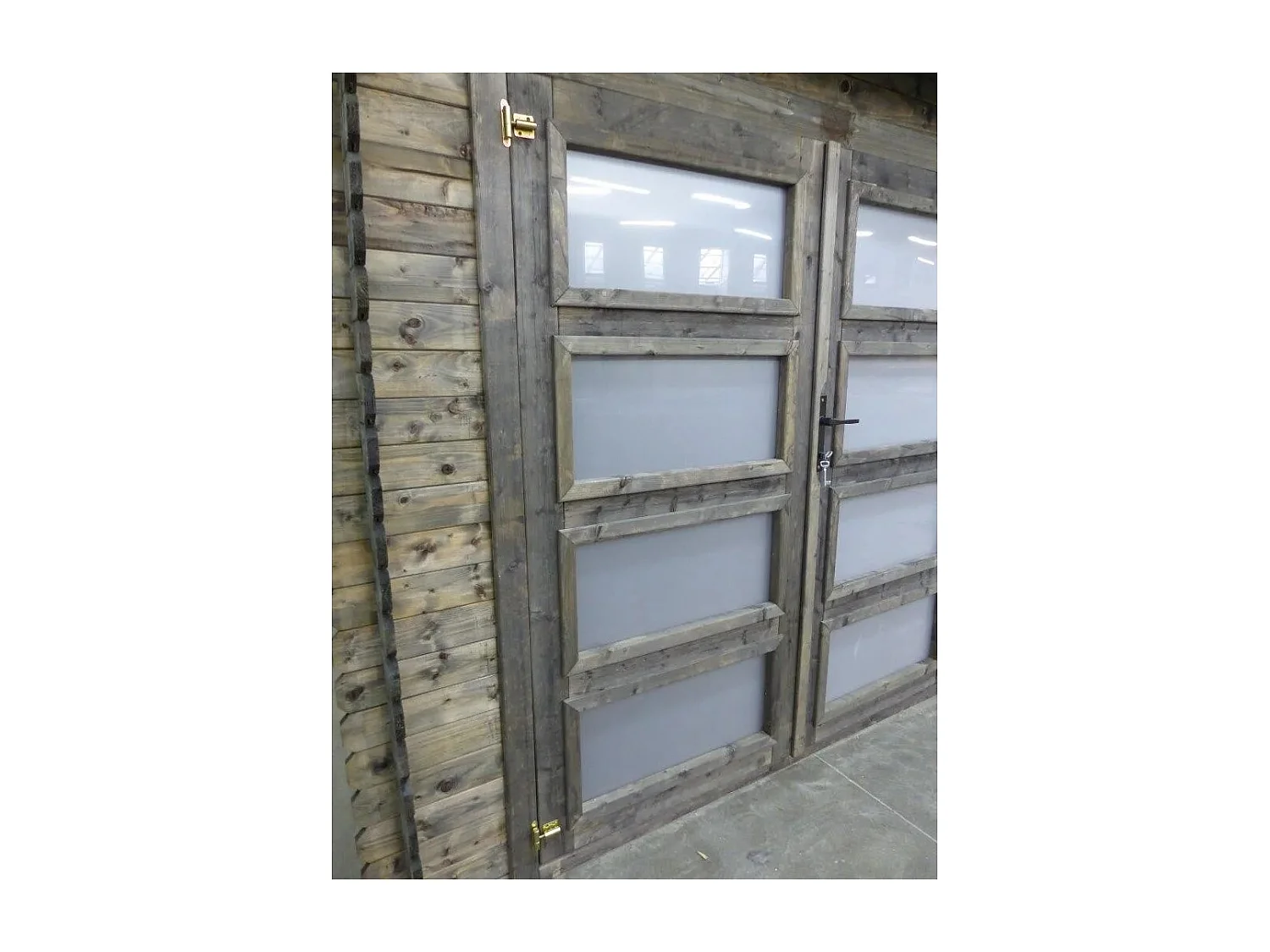 Abri de jardin en bois - 6m2 - 2,46x2,46m - Traité - Ep. 19mm - Couleur: gris - DOM280 - ALTANKA