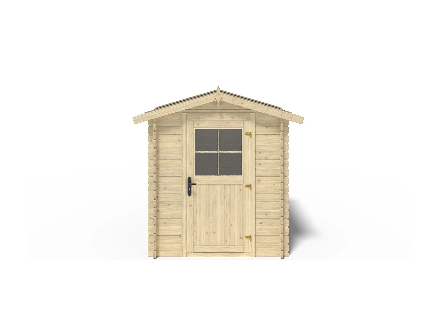 Abri de jardin en bois - 3.61m2 - 1.9x1.9m - Ep. 28mm - Couleur: naturel - DOM593 - ALTANKA