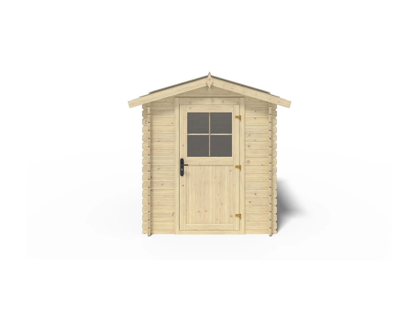 Abri de jardin en bois - 3.61m2 - 1.9x1.9m - Ep. 28mm - Couleur: naturel - DOM593 - ALTANKA