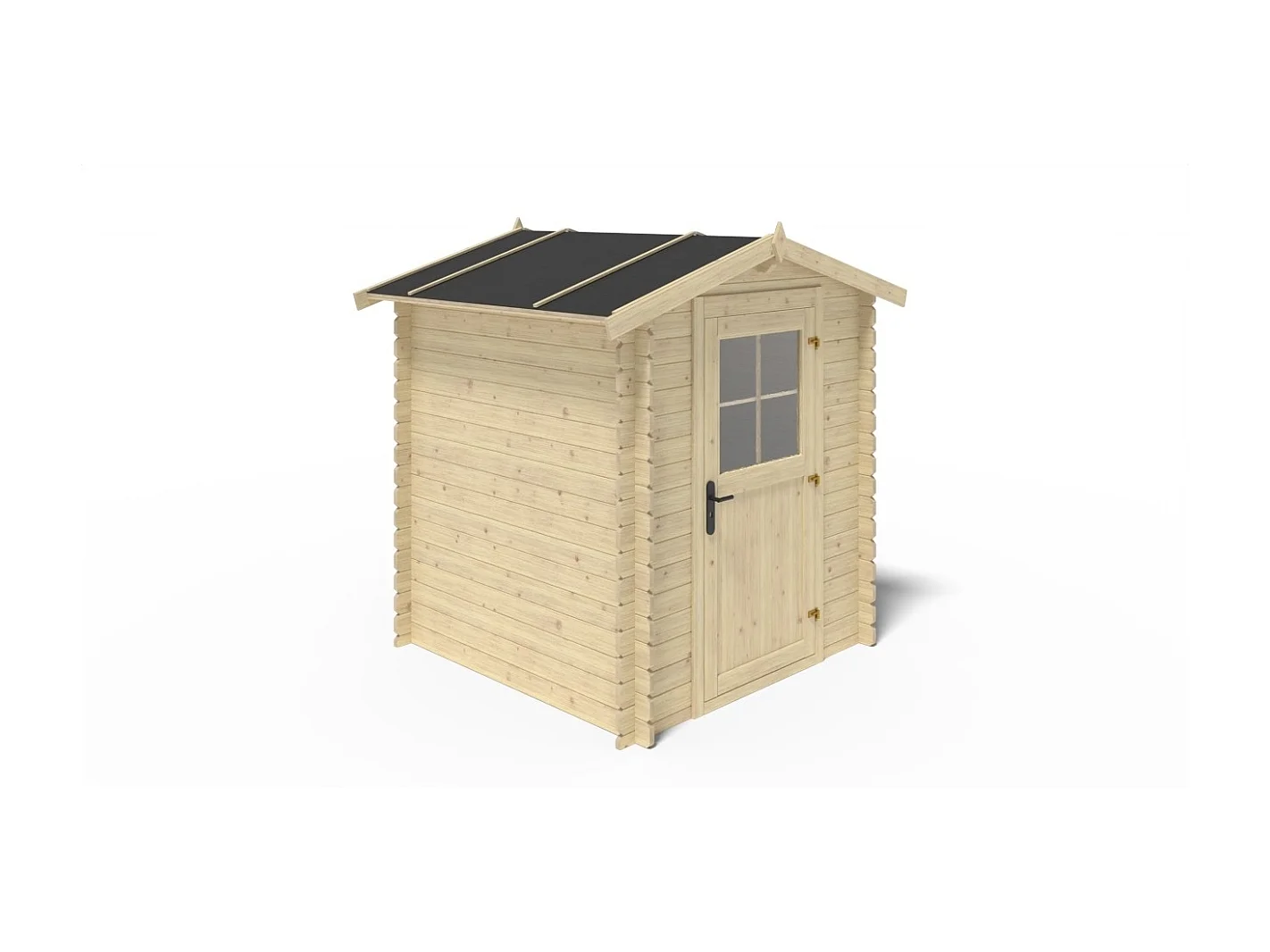 Abri de jardin en bois - 3.61m2 - 1.9x1.9m - Ep. 28mm - Couleur: naturel - DOM593 - ALTANKA