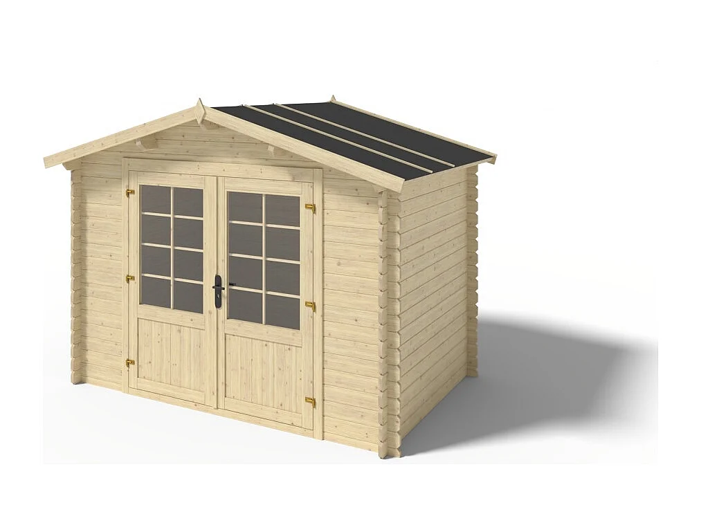 Casetta da giardino in legno - 6.00m2 - 3.00x2.00m - 28mm - colore: naturale - DOM420 - ALTANKA