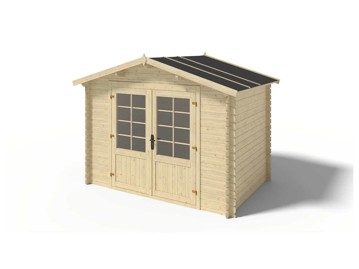 Abri de jardin en bois - 6m2 - 3x2m - Ep. 28mm - Couleur: naturel - DOM420 - ALTANKA