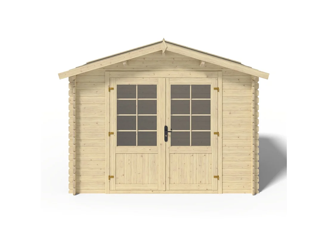 Casetta da giardino in legno - 6m2 - 3x2m - 28mm - colore: naturale - DOM420 - ALTANKA