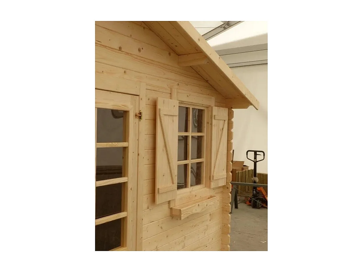 Casetta da giardino in legno - 12.00m2 - 4.00x3.00m - 28mm - colore: naturale - DOM137 - ALTANKA
