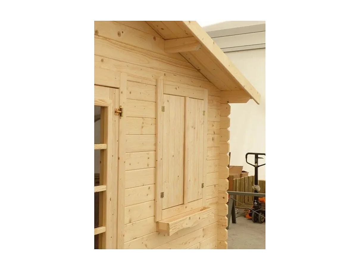 Casetta da giardino in legno - 12.00m2 - 4.00x3.00m - 28mm - colore: naturale - DOM137 - ALTANKA