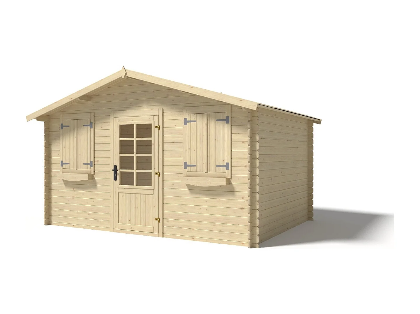 Abri de jardin en bois - 12m2 - 4x3m - Ep. 28mm - Couleur: naturel - DOM137 - ALTANKA