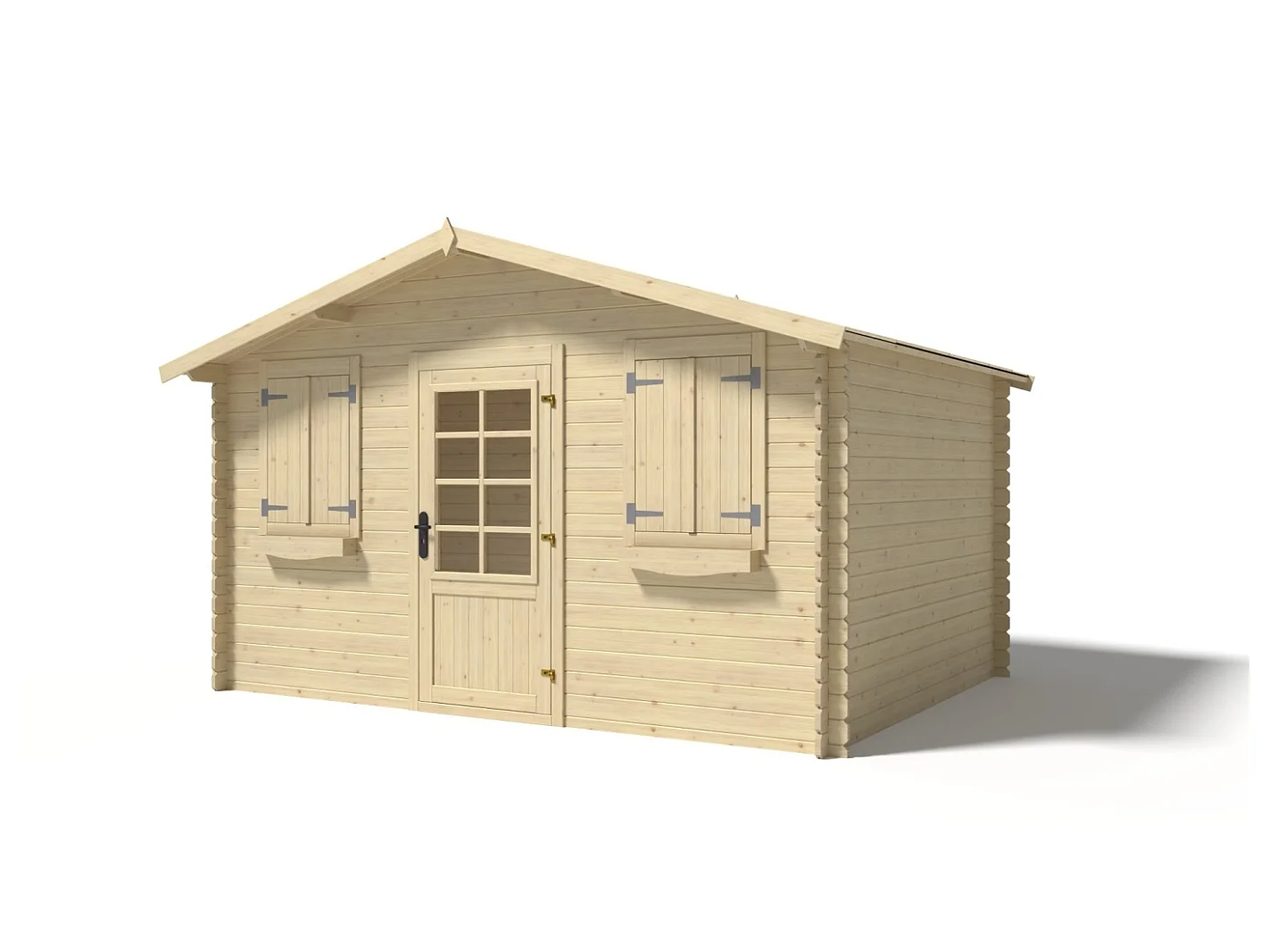 Casetta da giardino in legno - 12m2 - 4x3m - 28mm - colore: naturale - DOM137 - ALTANKA
