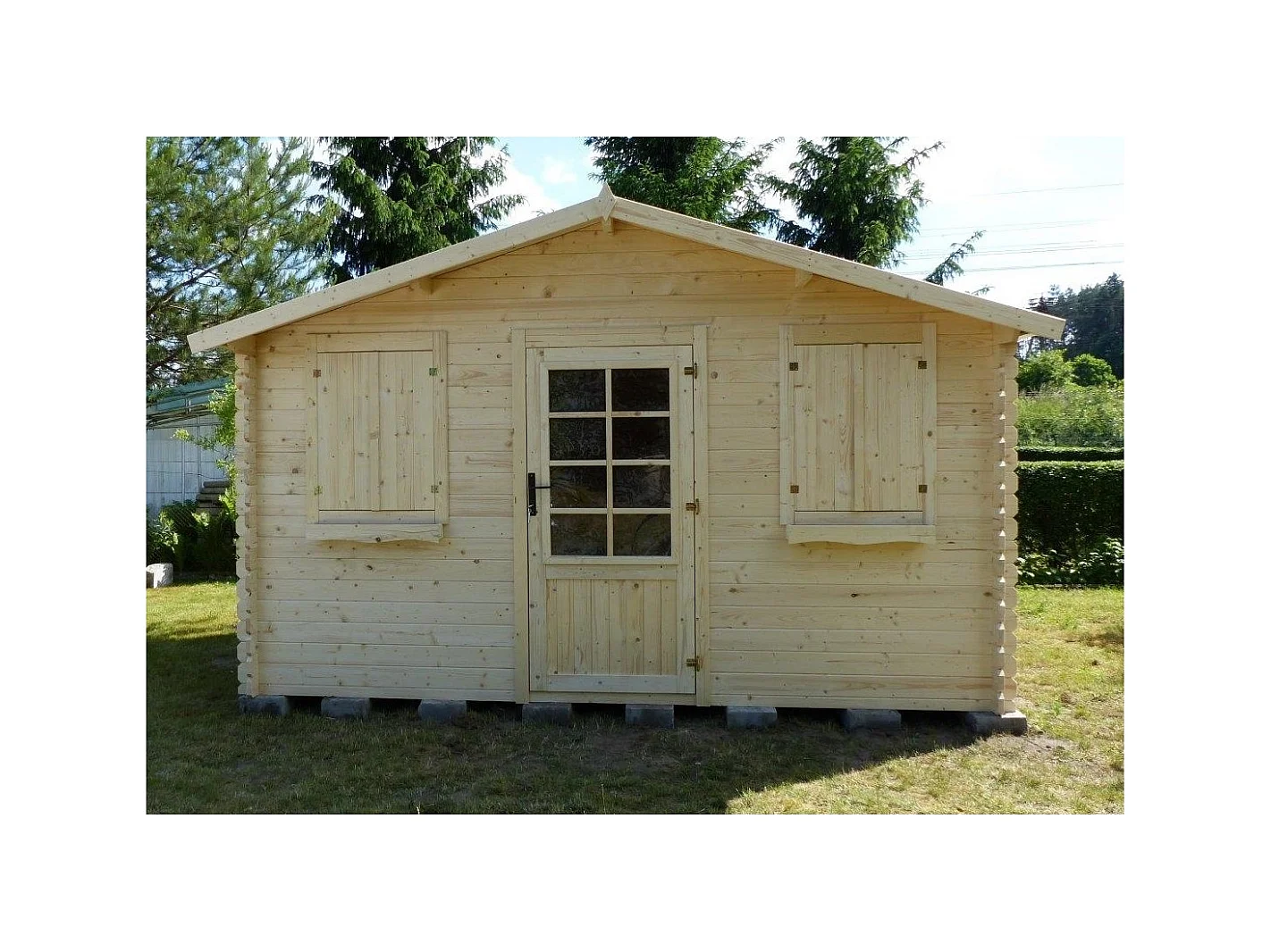 Casetta da giardino in legno - 12m2 - 4x3m - 28mm - colore: naturale - DOM137 - ALTANKA
