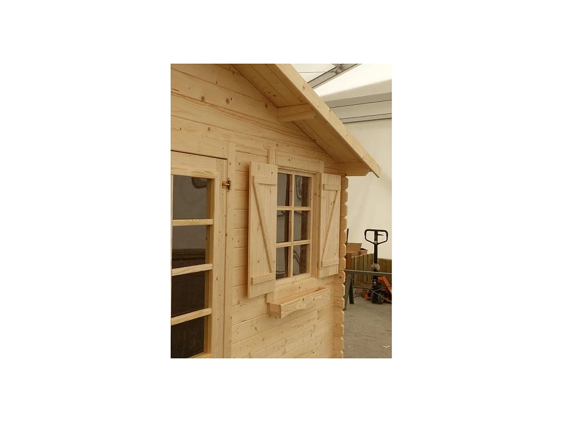 Casetta da giardino in legno - 12m2 - 4x3m - 28mm - colore: naturale - DOM137 - ALTANKA