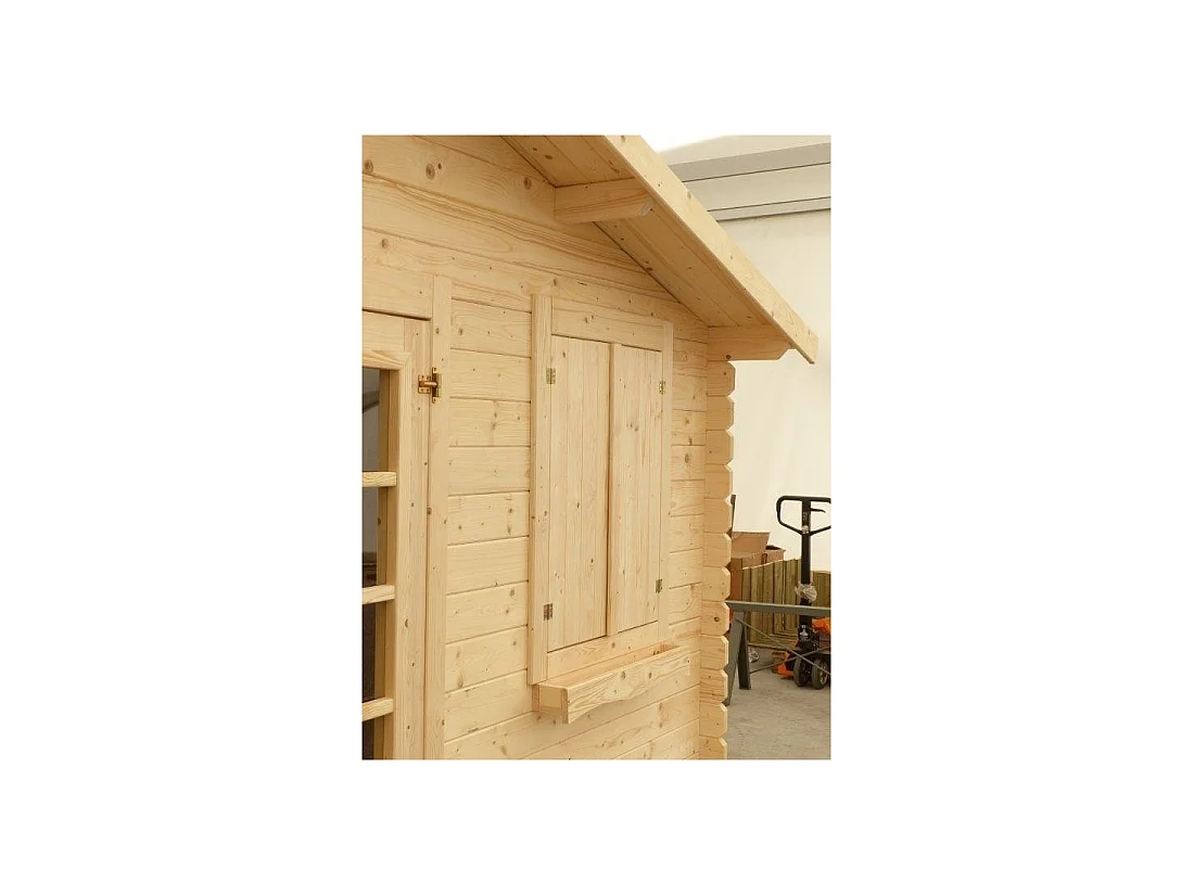 Casetta da giardino in legno - 12m2 - 4x3m - 28mm - colore: naturale - DOM137 - ALTANKA
